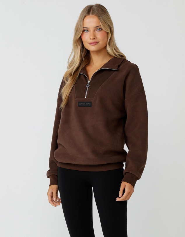 Lorna Jane - Clubhouse Polar Fleece Half Zip Sweater