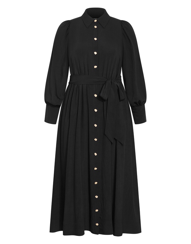 City Chic - Alana Button Midi Dress