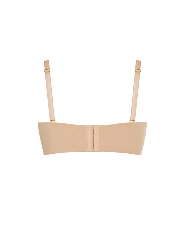 City Chic - Plus Size Luxe Microfibre Strapless Bra - cafe