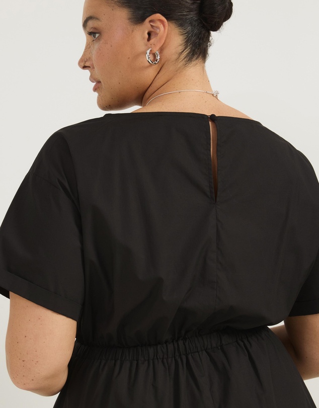 Atmos&Here Curvy - Elena Cotton Poplin Midi Dress