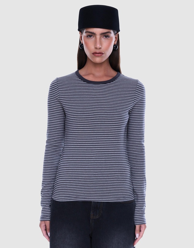 ENA PELLY - Piper Long Sleeve Stripe Top