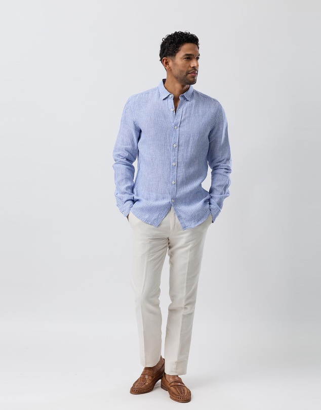 Brooksfield - Linen Casual Long Sleeve