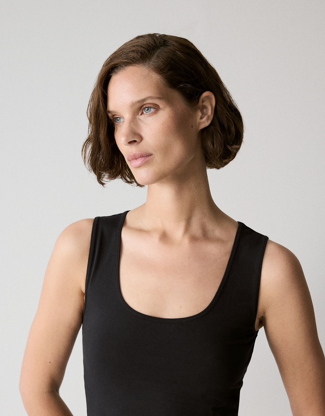 Trenery - Cotton Essential Tank in Black