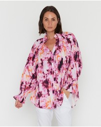ALEXANDRA - Meeka Blouse Pink Textured Print
