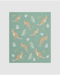 Living Textiles - Australiana Jacquard Blanket - Kangaroo