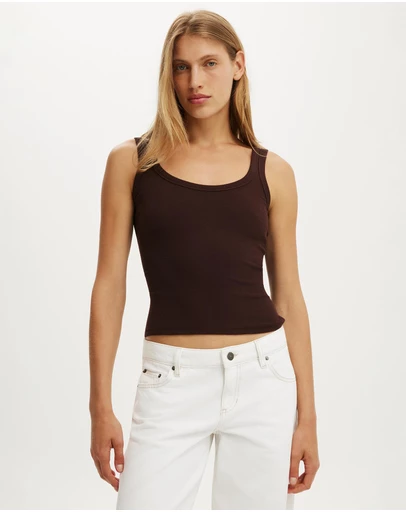 Cotton On - Blake Rib Scoop Tank