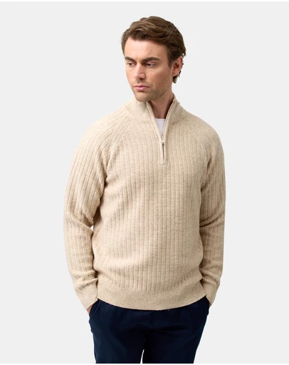 Brooksfield - Half Zipped Knit