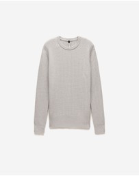 Calibre - Slim Merino Wool Rib Sweater Salt