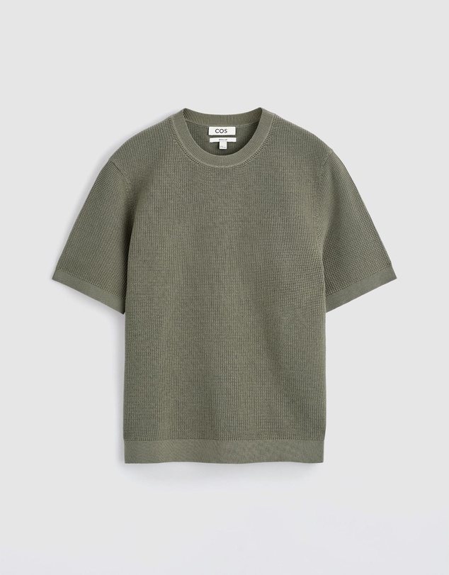 COS - Waffle-Knit Cotton T-Shirt