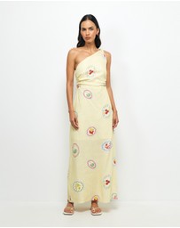 AERE - Marisol One Shoulder Maxi Dress