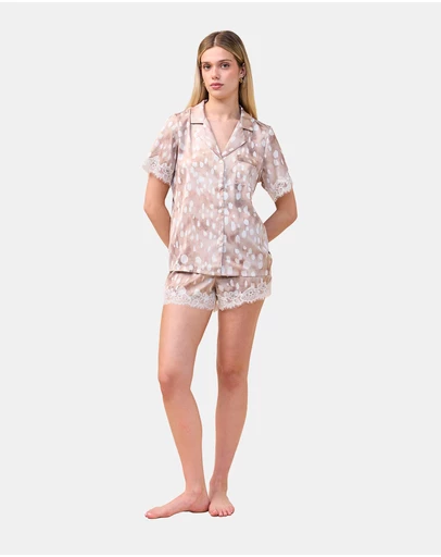 Gingerlilly - Lydia Brown Spot Short Set
