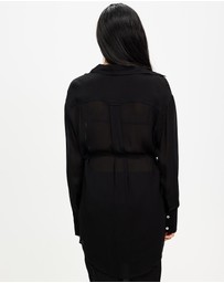Third Form - Wisteria Sheer Shirt Dress