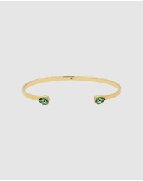 Elli Jewelry - Bangle Crystal 925 Sterling Silver Gold-Plated
