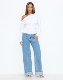 Dazie - Otto Off Shoulder LS Top