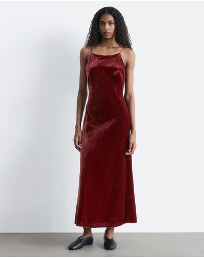 & Other Stories - Strappy Velvet Midi Dress