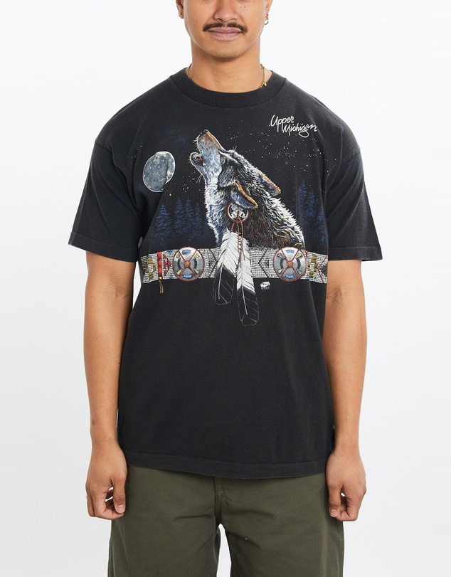 Vintage by The Real Deal - Pre Loved - Vintage 90s Wolf Wildlife Tee