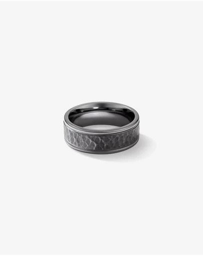 Michael Hill - 8mm Hammered Wedding Band In Tantalum