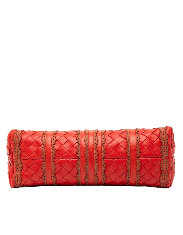 Pre-Loved by Azura Reborn - Pre-Loved Leather Intrecciato Stripe Shoulder Bag