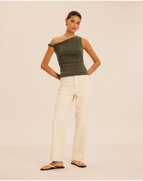 AERE - Cupro Off Shoulder Top