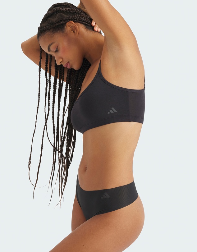 adidas Sportswear - 3 Pack Active Micro Flex High Waist Thong Underwear
