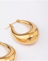 Lovisa - Waterproof Gold Plated Stainless Steel Full Loop Hoop Earrings