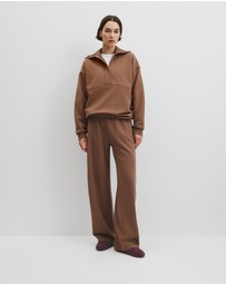 Country Road - Australian Cotton Zip Neck Placket Sweat