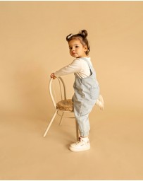 Fox & Finch - Winter Vacay Stripe Denim Overalls