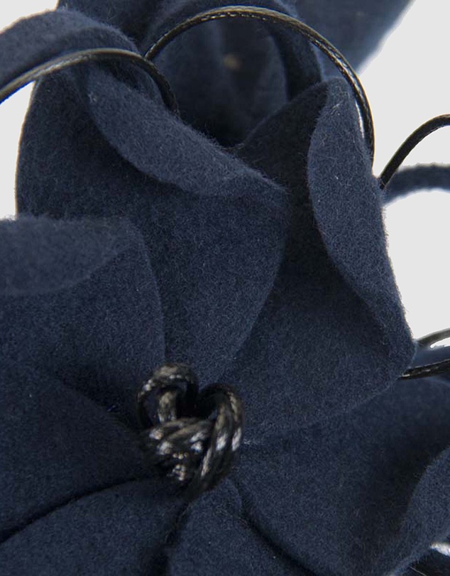 Max Alexander - Felt Navy Flower Winter Racing Fascinator