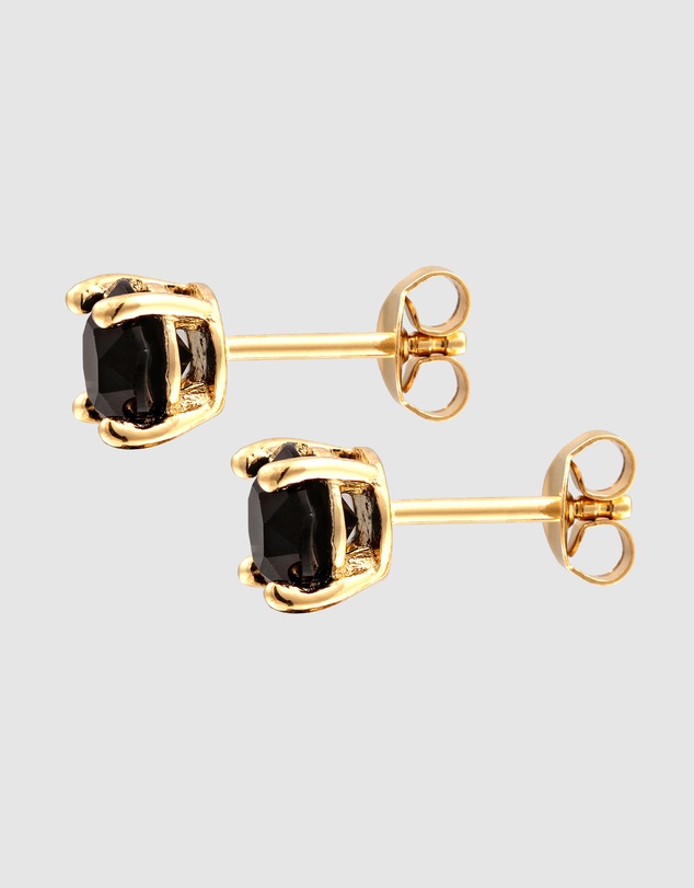 Kuzzoi - ICONIC EXCLUSIVE - Crystal Stud Earrings in Gold-Plated 925 Sterling Silver