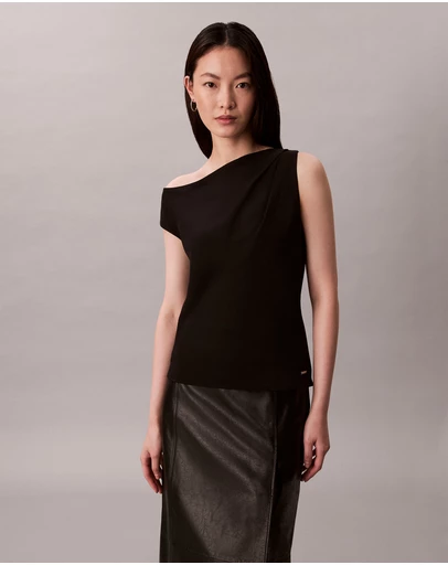 Calvin Klein - Crepe One Shoulder Top