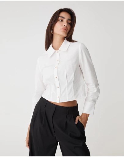 Forcast - Gabby Pleated Hem Shirt