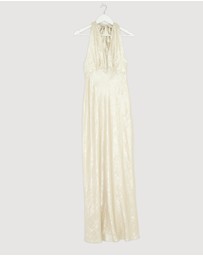 Revibe - Repaired Shona Joy Calder Halter Neck Maxi Dress - AU 6