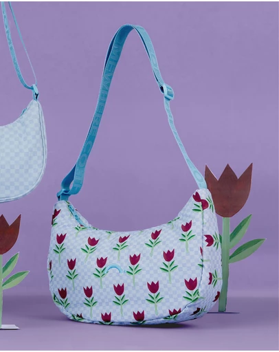 The Somewhere Co - Buy Myself Flowers Medium Crescent Bag