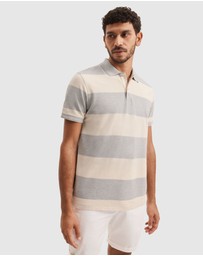 Country Road - Australian Cotton Bold Stripe Pique Polo