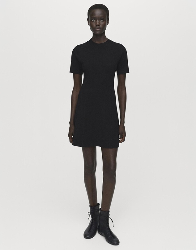 M.N.G - Fine-Knit Flared Dress