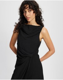 & Other Stories - Asymmetric Wrap-Knot Midi Dress