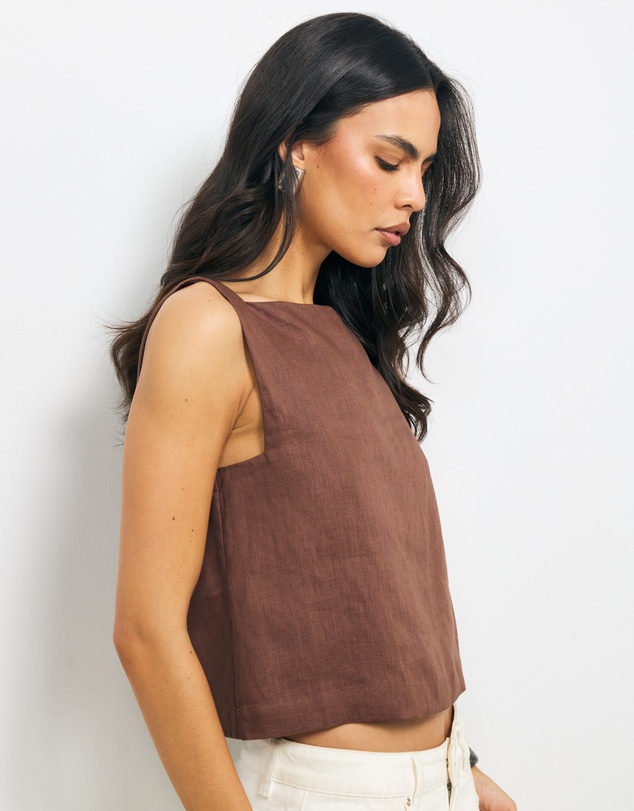 AERE - Thea Linen Tank Top