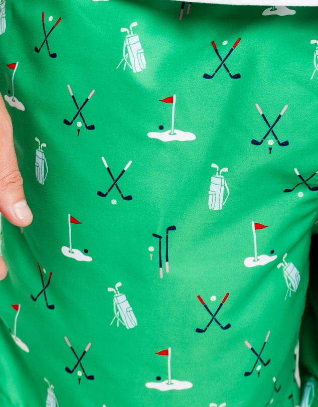 Sant And Abel - Men's Golf Green Swim Shorts