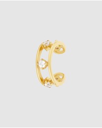 Wanderlust + Co - Pave Gold 9mm Ear Cuff