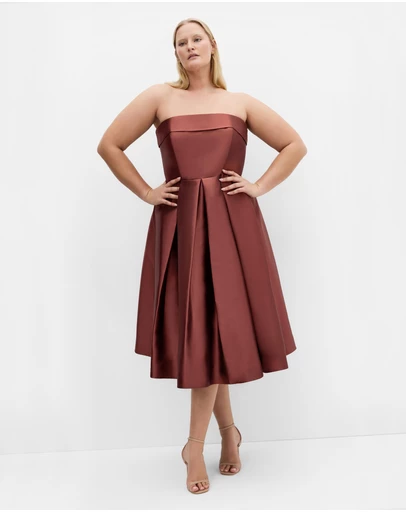 City Chic - Tiffany Strapless Midi Dress