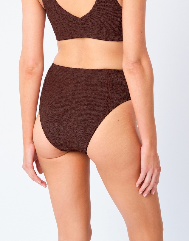 UNE PIECE - High-Waisted Crinkle Cut Bikini Bottom