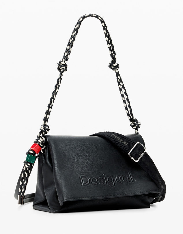 Desigual - Medium bag with logo charm