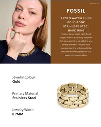 Fossil - Arden Gold Tone Ring
