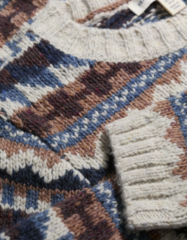 Seasalt - Seasalt Cornwall Brown Dawson Pick Fair Isle Jumper