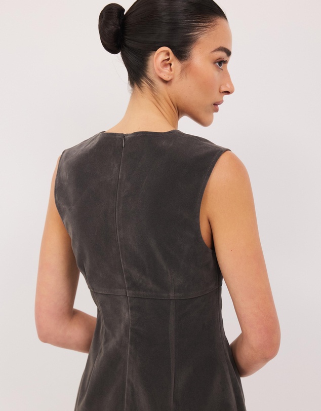 Calli - Maslow Faux Suede Mini Dress