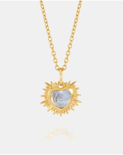 Rachel Jackson - Electric Love March Birthstone Heart Necklace