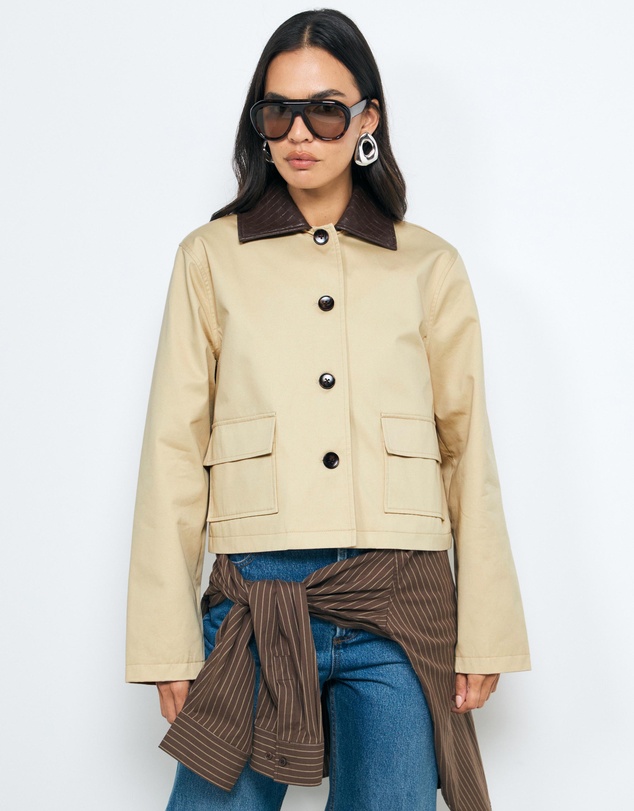AERE - Cotton Contrast Jacket