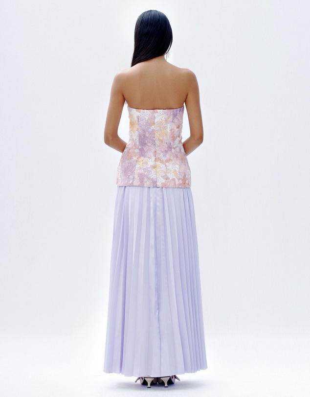 JUSTIN TONG - Cascade Pleated Gown