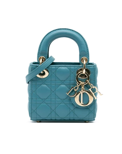 Pre-Loved by Azura Reborn - Pre-Loved Micro Lambskin Cannage Lady Dior