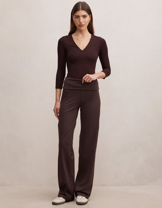 Forever New - Wren Fold Waist Wide Leg Pants